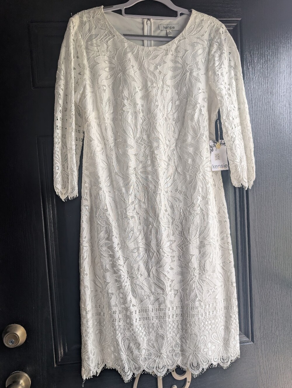 Kensie Ivory Lace Midi Dress